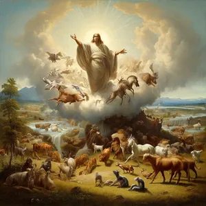 24. Ir tarė Dievas: „Tegul žemė sudygsta gyvus būtybes pagal jų rūšis: gyvulius, roplius ir žemės žvėris, pagal jų rūšis!“ Ir taip buvo.