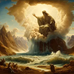 9. Ir tarė Dievas: „Tegul susirenka vandenys, kurie yra po dangumi, į vieną vietą, ir tegul pasirodo sausuma!“ Ir taip buvo.