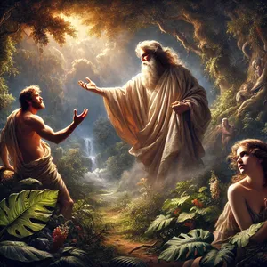 17. Adomui jis pasakė: Kadangi paklausei savo žmonos balso ir valgei nuo medžio, apie kurį įsakiau tau sakydamas: Nevalgyk nuo jo, prakeikta bus žemė dėl tavęs; su vargu valgysi iš jos visas savo gyvenimo dienas.