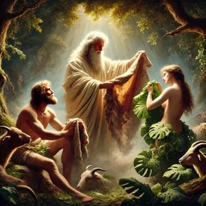 21. Viešpats Dievas padarė Adomui ir jo žmonai drabužius iš odos ir juos aprengė.