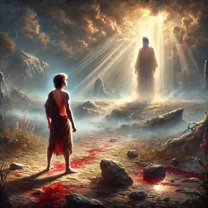 10. Viešpats tarė: „Ką tu padarei? Tavo brolio kraujas šaukiasi manęs iš žemės.