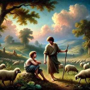 2. Vėliau ji pagimdė jo brolį Abelį. Abelis tapo avių augintoju, o Kainas – žemdirbiu.