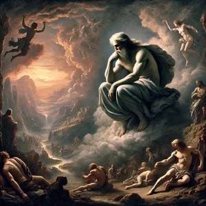 6. Viešpats gailėjosi, kad sukūrė žmogų žemėje, ir nuliūdo savo širdyje.