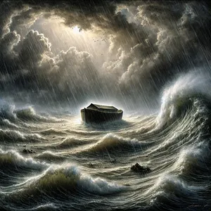 17. Tvanas truko keturiasdešimt dienų ant žemės, vanduo pakilo ir pakėlė laivą, jis pakilo nuo žemės.