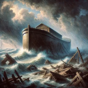 23. Jis sunaikino visą gyvą kūriniją ant žemės paviršiaus: žmones, gyvulius, roplius ir dangaus paukščius; jie buvo sunaikinti nuo žemės paviršiaus. Liko tik Nojus ir tie, kurie buvo su juo laive.